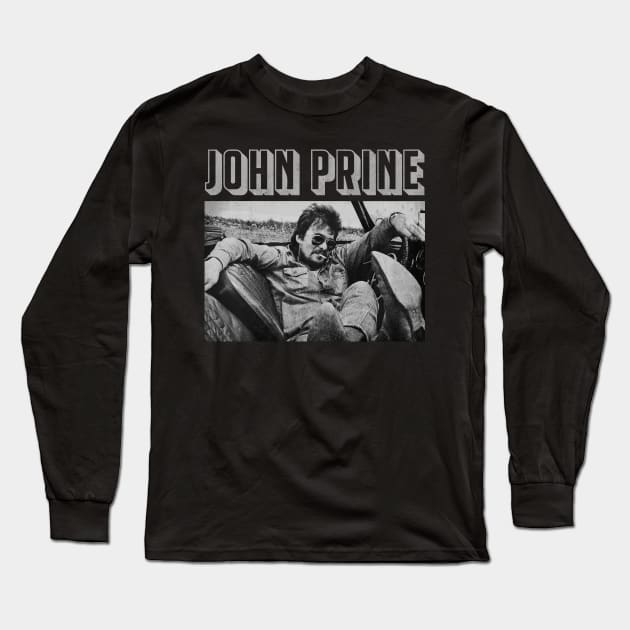 john prine Long Sleeve T-Shirt by Vigilantfur